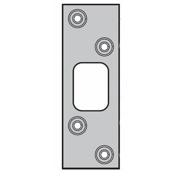 3-5/8 Square Deadbolt Strike Iron Black Finish